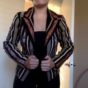 Vintage striped velvety blazer